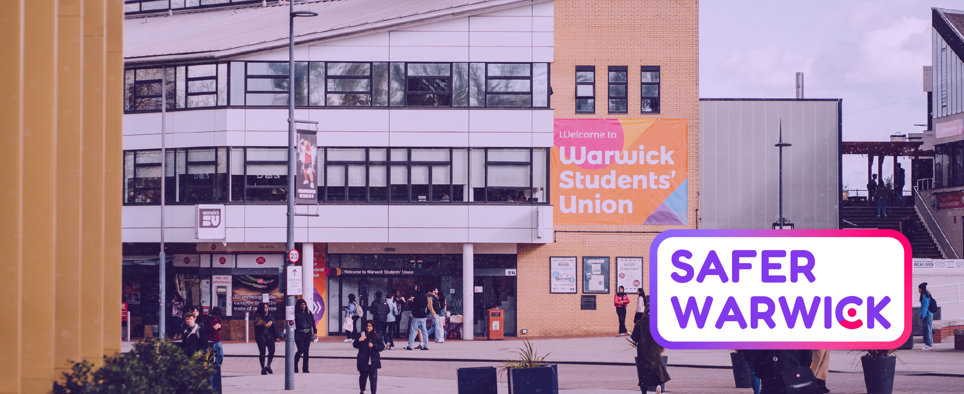 The Safer Warwick campaign, led by students and the SU, aims to improve safety on and off campus. Key initiatives include upgrading campus lighting, launching the SafeZone app, providing safety training, and collaborating with local councils to create safe spaces and better transport for students, especially at night.